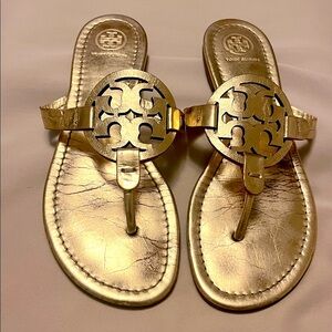 Tory Burch Metallic Gold Sandals